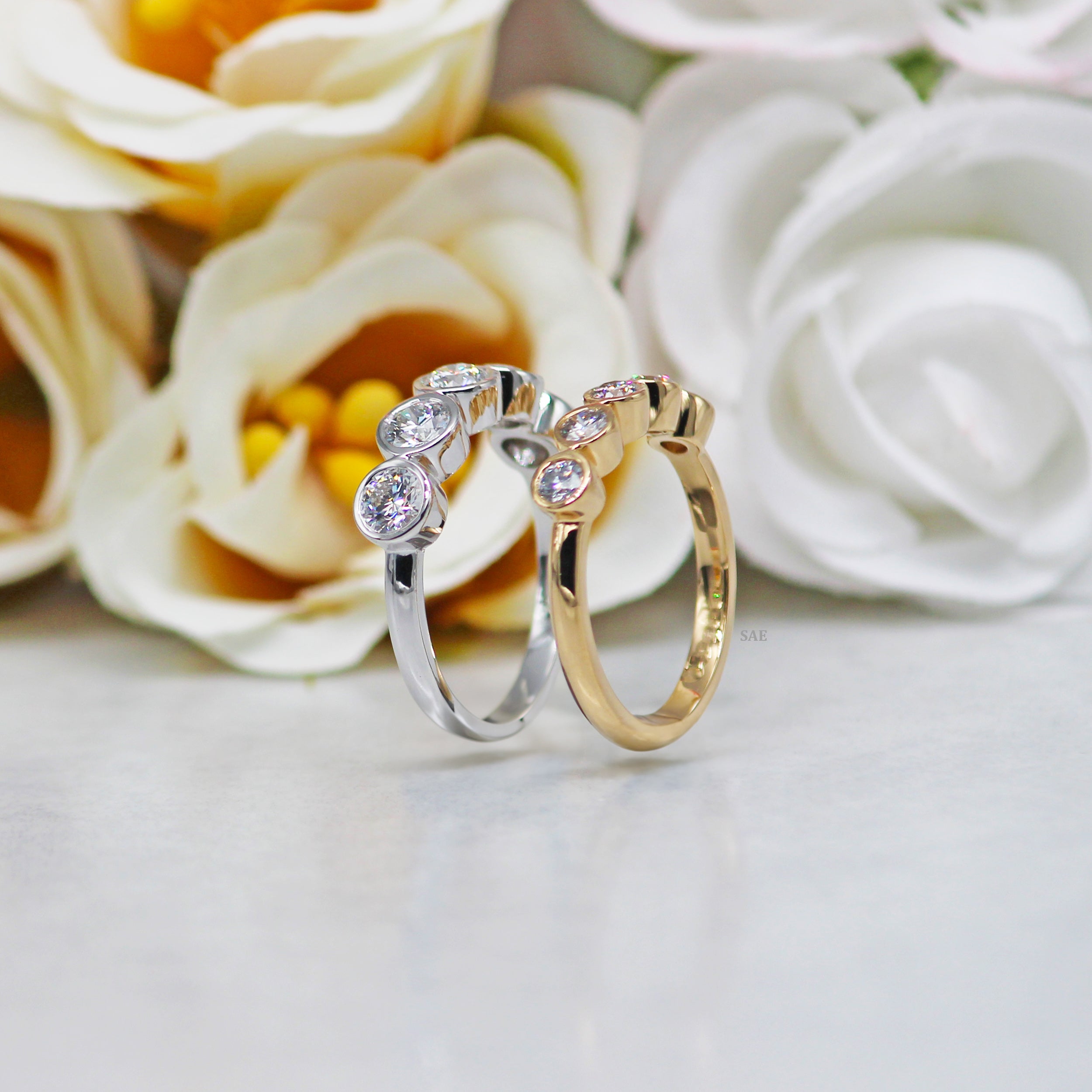 Bezel Set Diamond Band
Half Diamond Eternity Band
Round Diamond Band
Bezel Round Lab Diamond Band
Stackable Band
Five Stone Ring
Matching ring
Diamond Wedding Band
Lab Grown Diamond Band
Engagement Band
Lab Grown Diamond Ring
Round Diamond Eternity Band
Eternity Ring