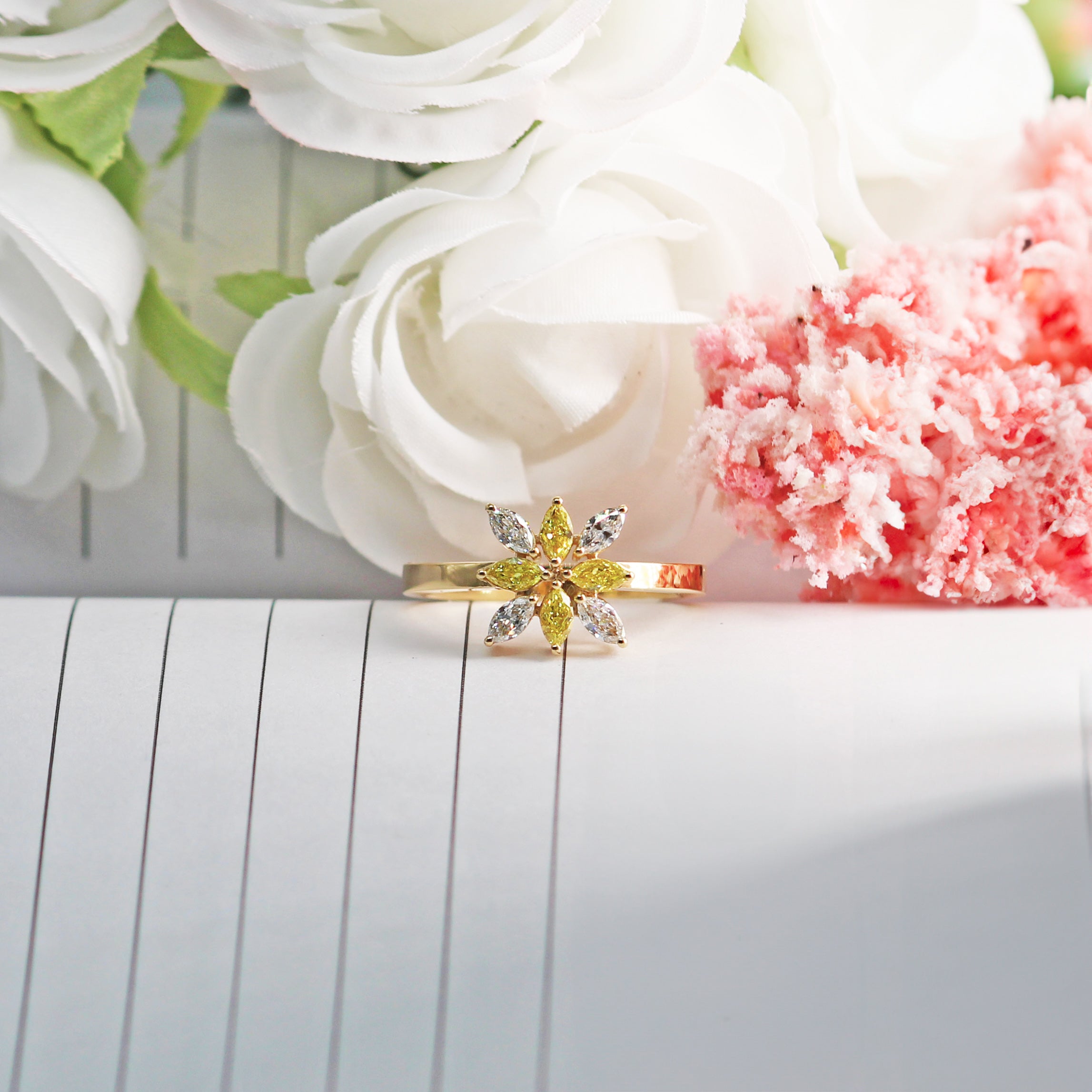 Marquise Diamond Ring
White and Yellow Color Marquise Diamond Ring
Lab Grown Diamond Ring
Fancy Shape Lab Diamond Ring
Yellow Gold Ring
Fancy Color Diamond Ring
Engagement Ring
Wedding Ring
Yellow Diamond Ring
Fancy Yellow color Lab Diamond Ring
Bridal Ring
Diamond Ring
Promising Ring