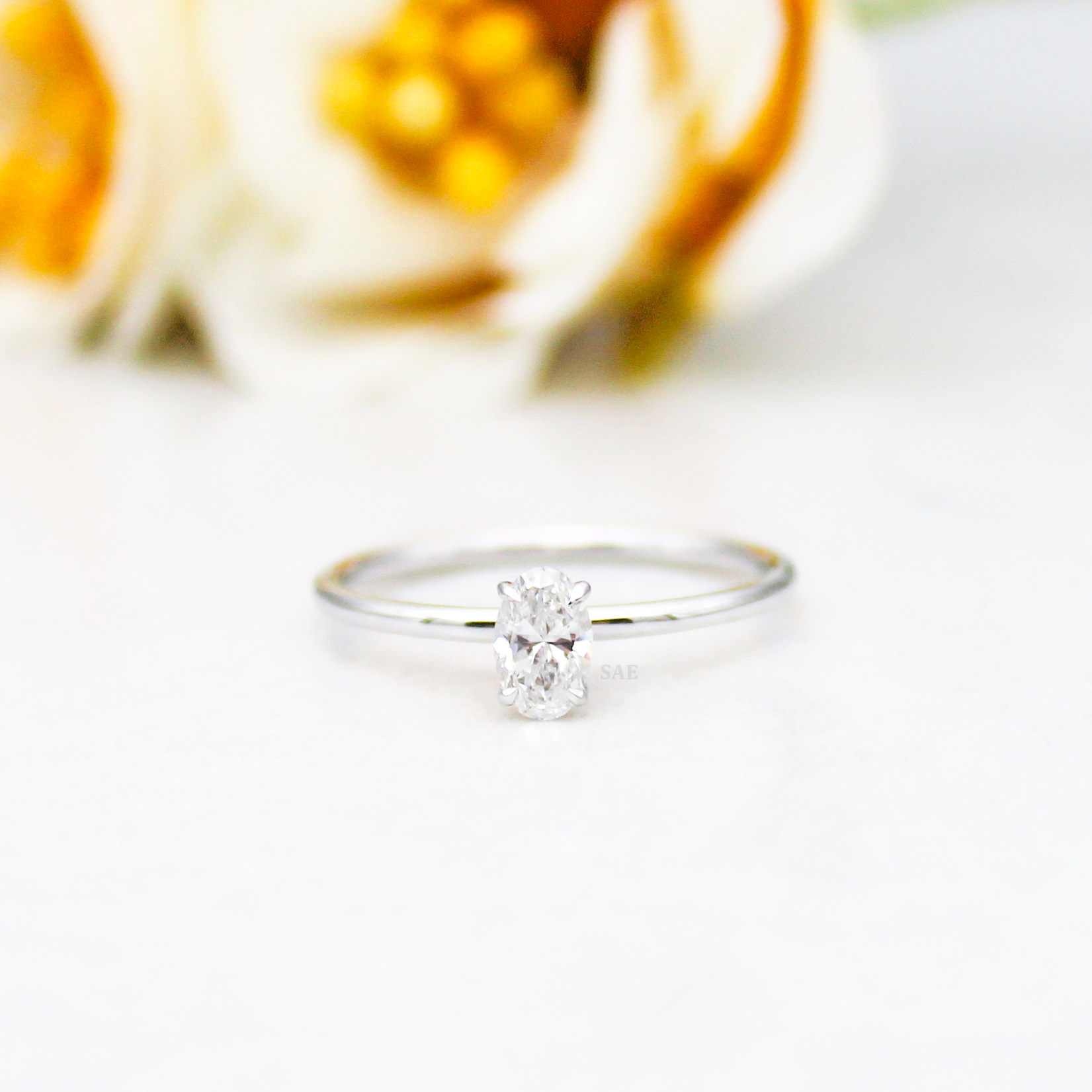 Oval Cut
Elegant oval shape lab grown diamond solitaire ring set in 14k gold – perfect bridal or engagement gift for her.

Elegant oval shape lab grown diamond