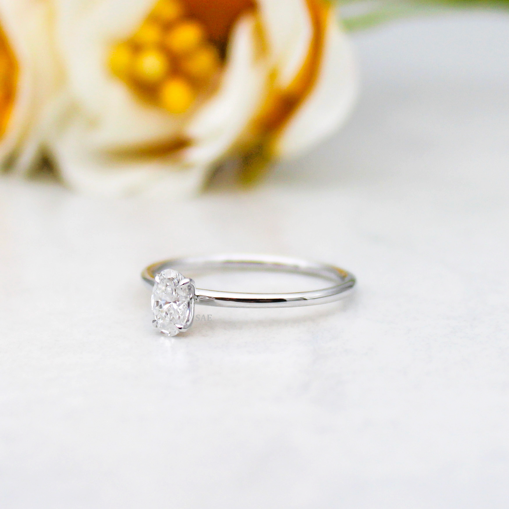 Oval Cut
Elegant oval shape lab grown diamond solitaire ring set in 14k gold – perfect bridal or engagement gift for her.

Elegant oval shape lab grown diamond