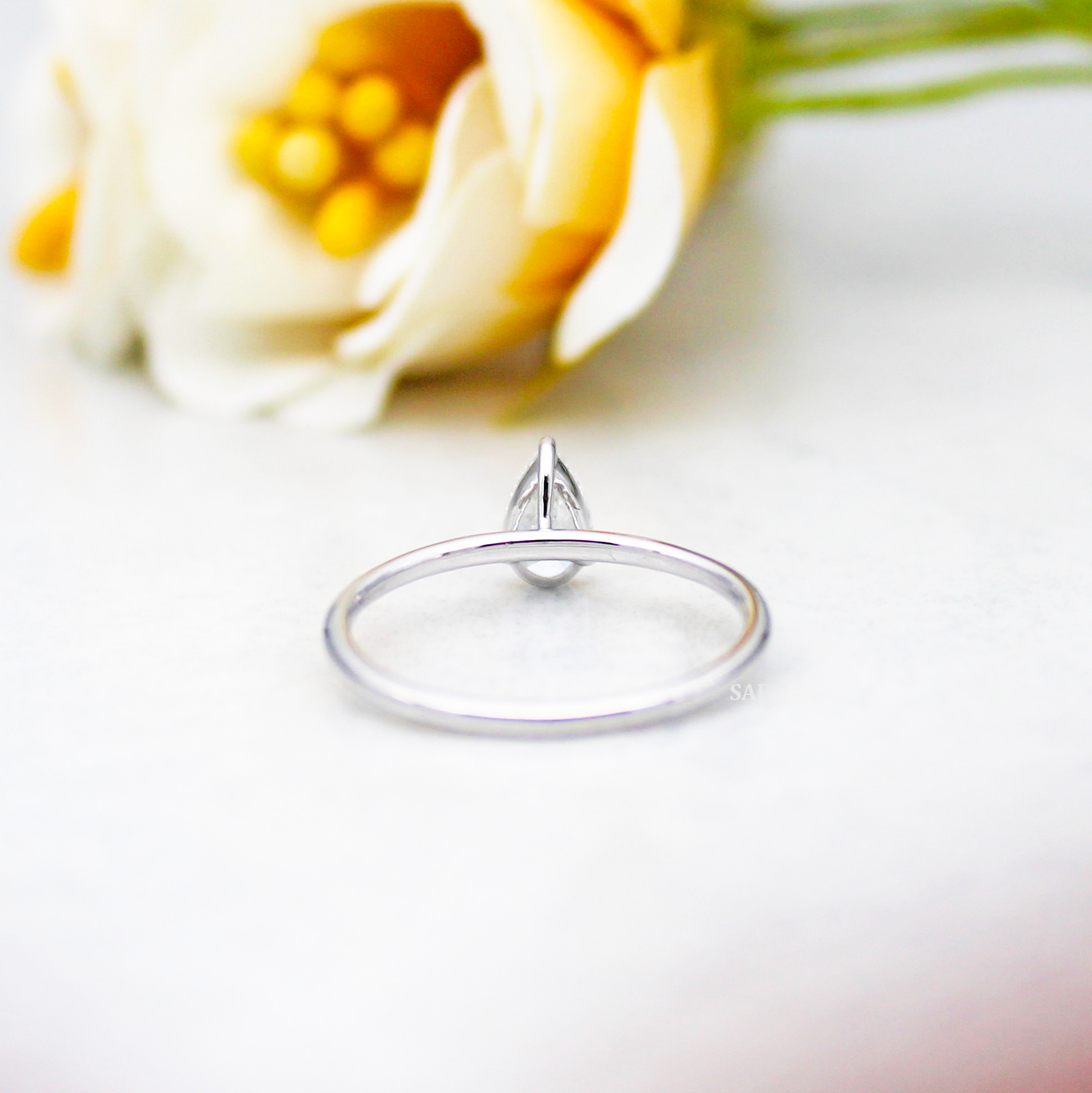 0.30 to 0.70 Carat Pear Lab Grown Diamond Solitaire Ring Stunning Pear Cut Diamond Ring Solid Gold Ring Engagement Ring Wedding Ring
