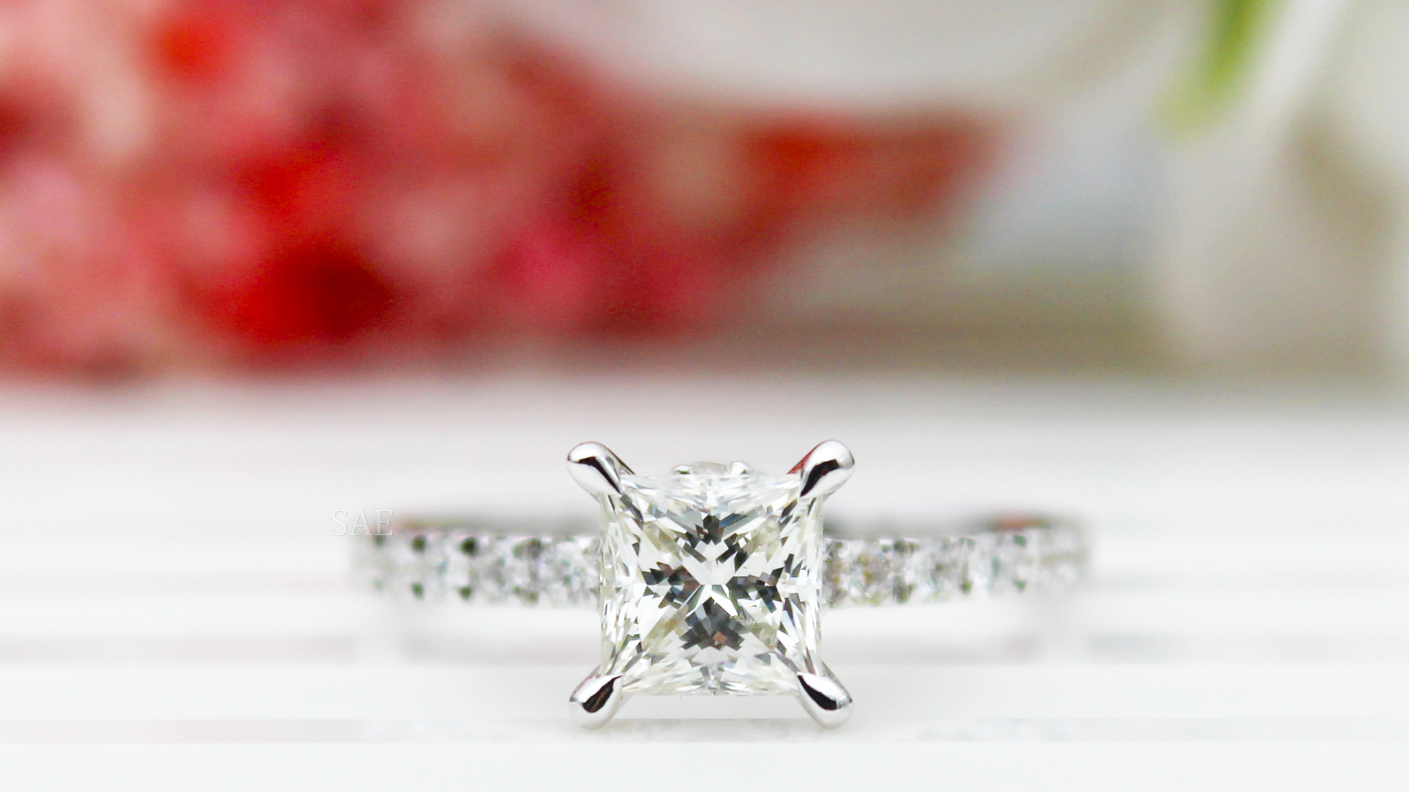 1.00 to 3.00 Carat Center IGI Certified Princess Lab Grown Diamond Ring Lab Princess Diamond Ring Princess Ring Princess Engagement Ring