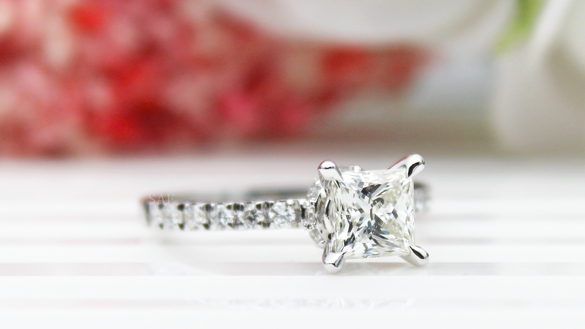 1.00 to 3.00 Carat Center IGI Certified Princess Lab Grown Diamond Ring Lab Princess Diamond Ring Princess Ring Princess Engagement Ring