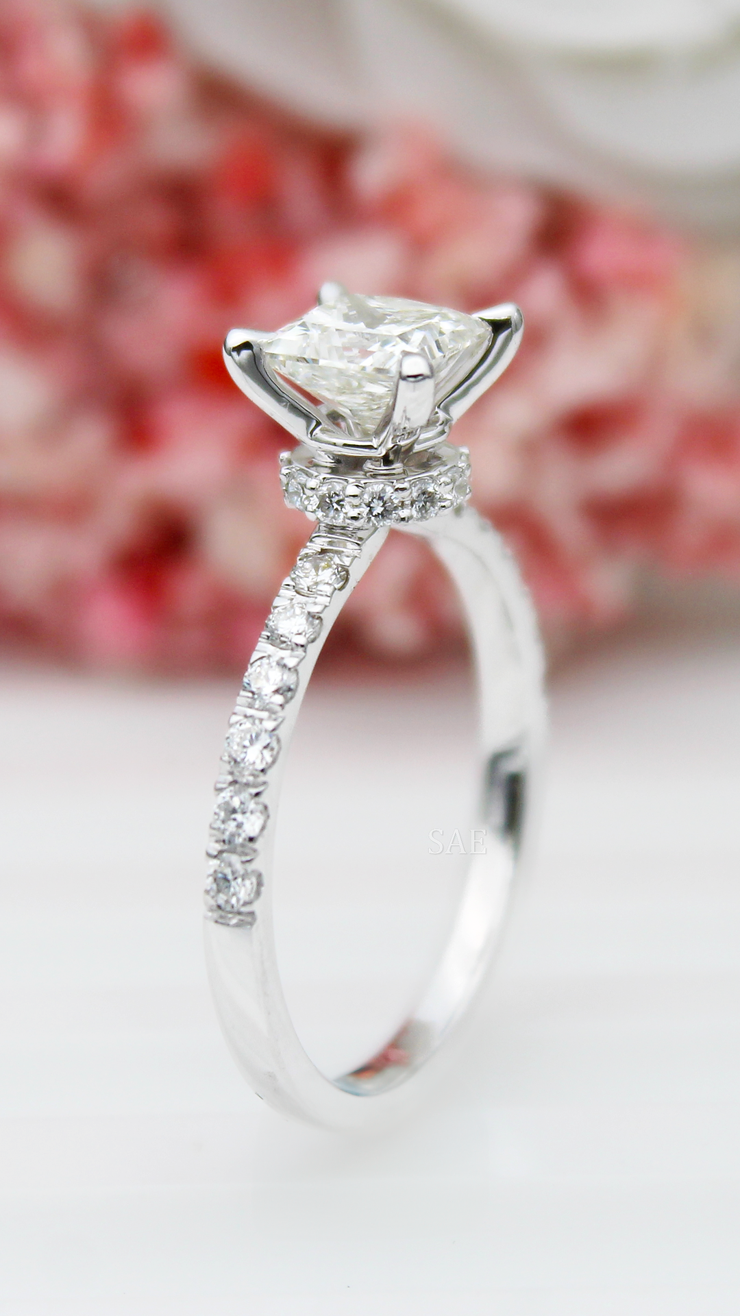 1.00 to 3.00 Carat Center IGI Certified Princess Lab Grown Diamond Ring Lab Princess Diamond Ring Princess Ring Princess Engagement Ring