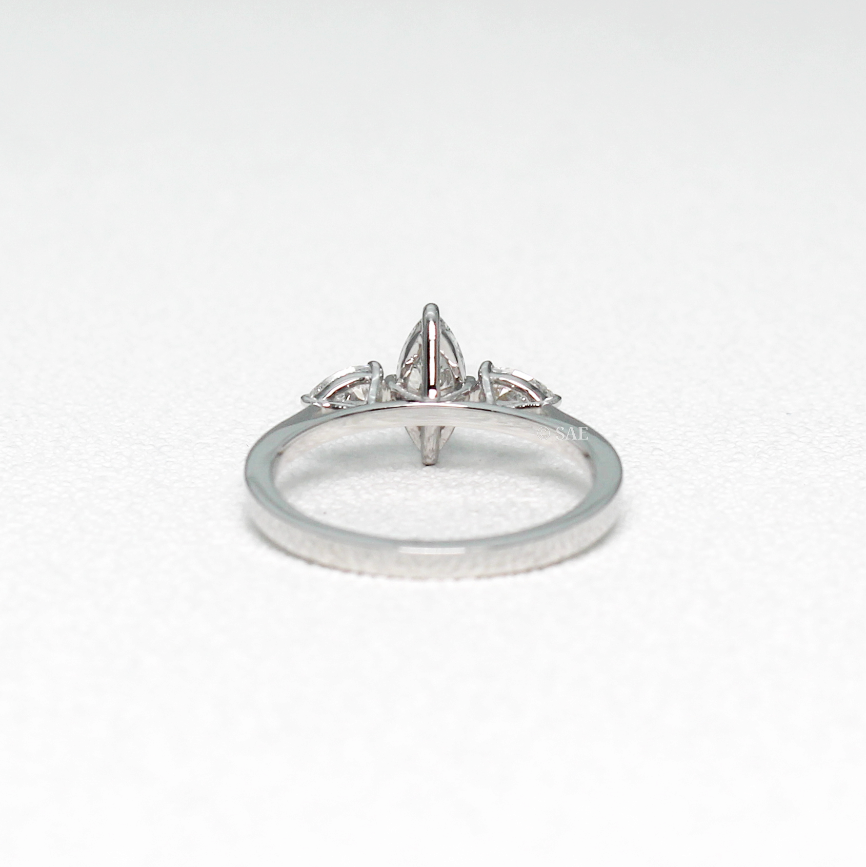 0.30 to 0.70 Carat Center Marquise and Side Pear Diamond Ring Marquise Shape Diamond Ring With Side Pear Diamonds Marquise Lab Grown Diamond
