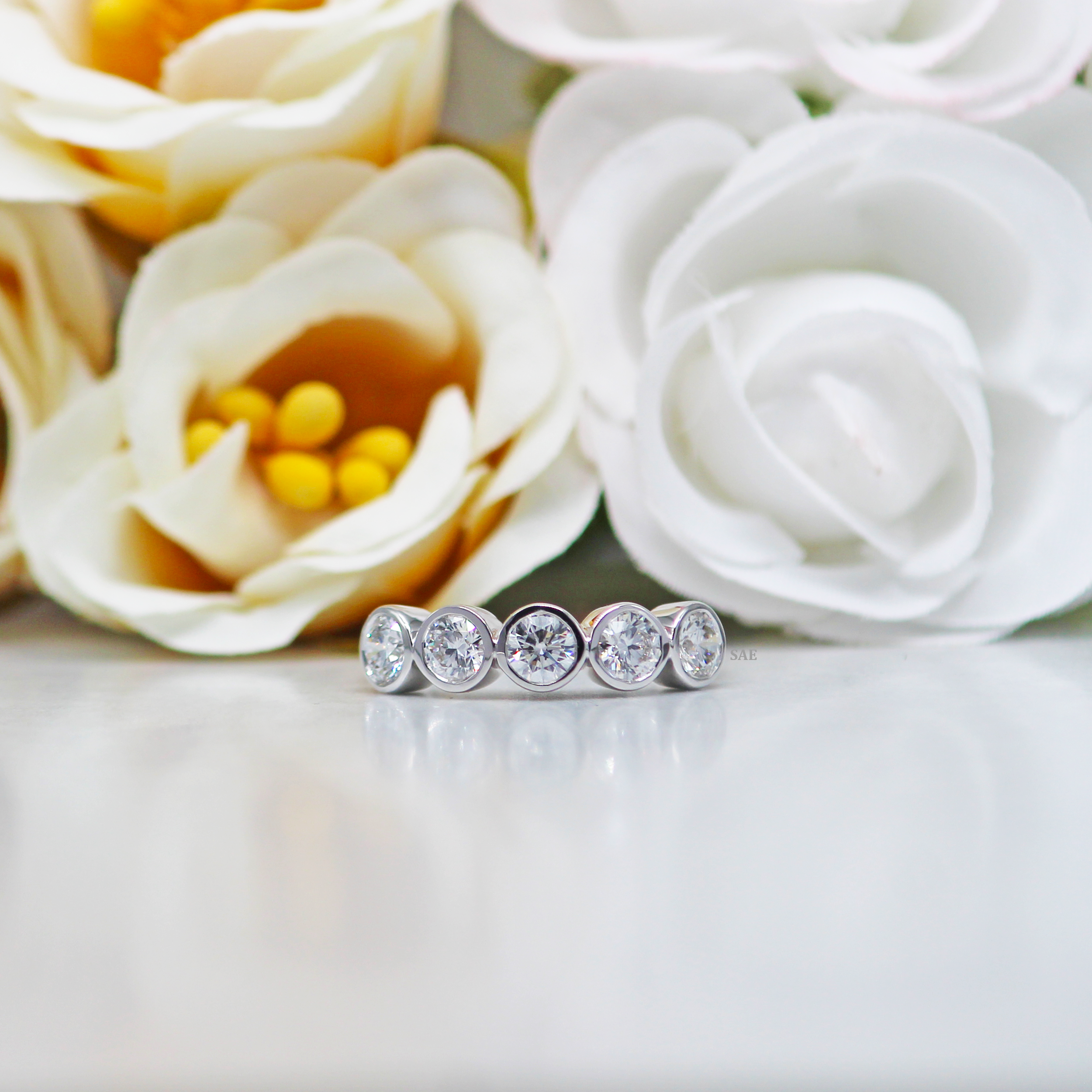 Bezel Set Diamond Band
Half Diamond Eternity Band
Round Diamond Band
Bezel Round Lab Diamond Band
Stackable Band
Five Stone Ring
Matching ring
Diamond Wedding Band
Lab Grown Diamond Band
Engagement Band
Lab Grown Diamond Ring
Round Diamond Eternity Band
Eternity Ring