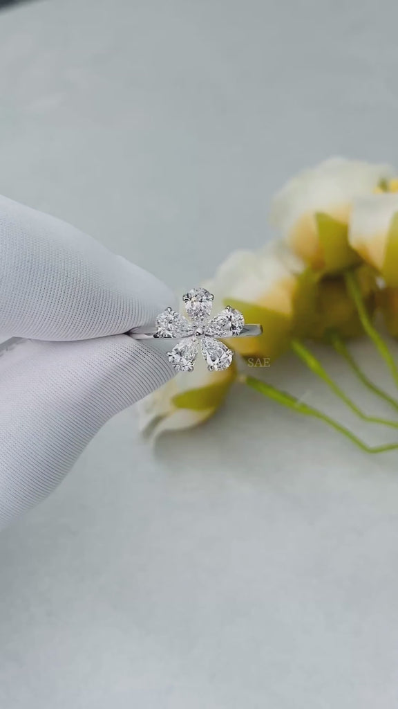 Pear Shape Diamond Ring
Flower shape Ring
Lab Grown Diamond Ring
Five Pear Shape Diamond Ring
Velentine Day Ring 
14k Gold Ring
Five Stone Flower Ring
Fancy Shape Diamond Ring
Gift for her
Engagement Ring
Wedding Ring
Diamond Ring
Diamond Jewelry